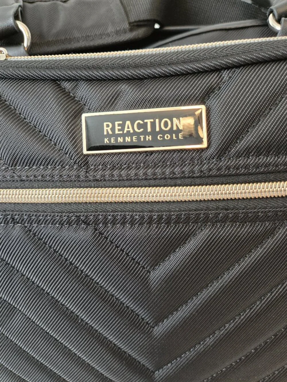Reaction Kenneth Cole Black Laptop Bag Work Tote Briefcase Shoulder Strap Unisex